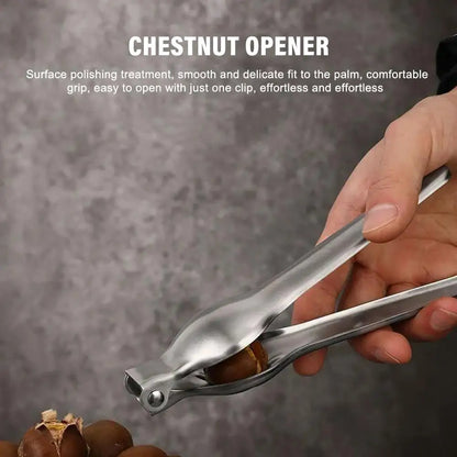 2 In 1 Stainless Steel Quick Chestnut Opener Quick Clip Walnut Pliers