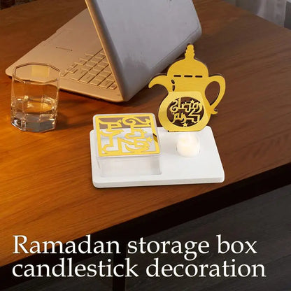 Eid Table Decorations With Tableware Candlestick