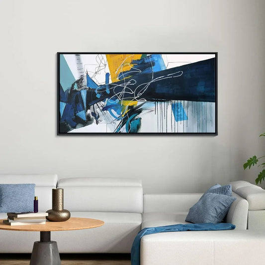 Large abstract canvas wall art for living rooms