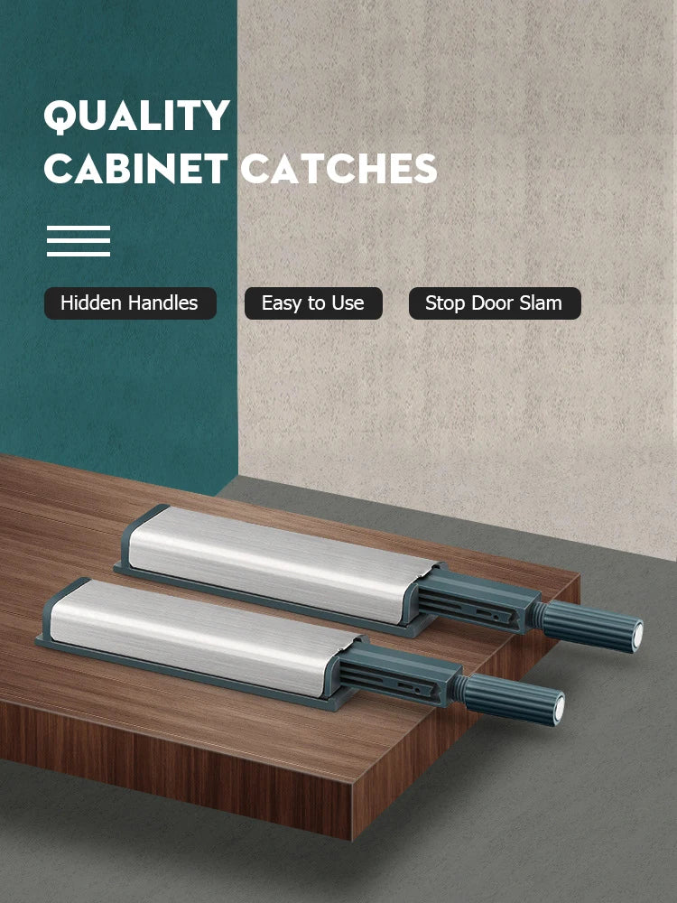 KAK 10PCS Cabinet Catches Stainless Steel Push to Open