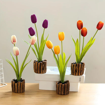 3-Headed  Artificial Real Touch Flower for Decoration