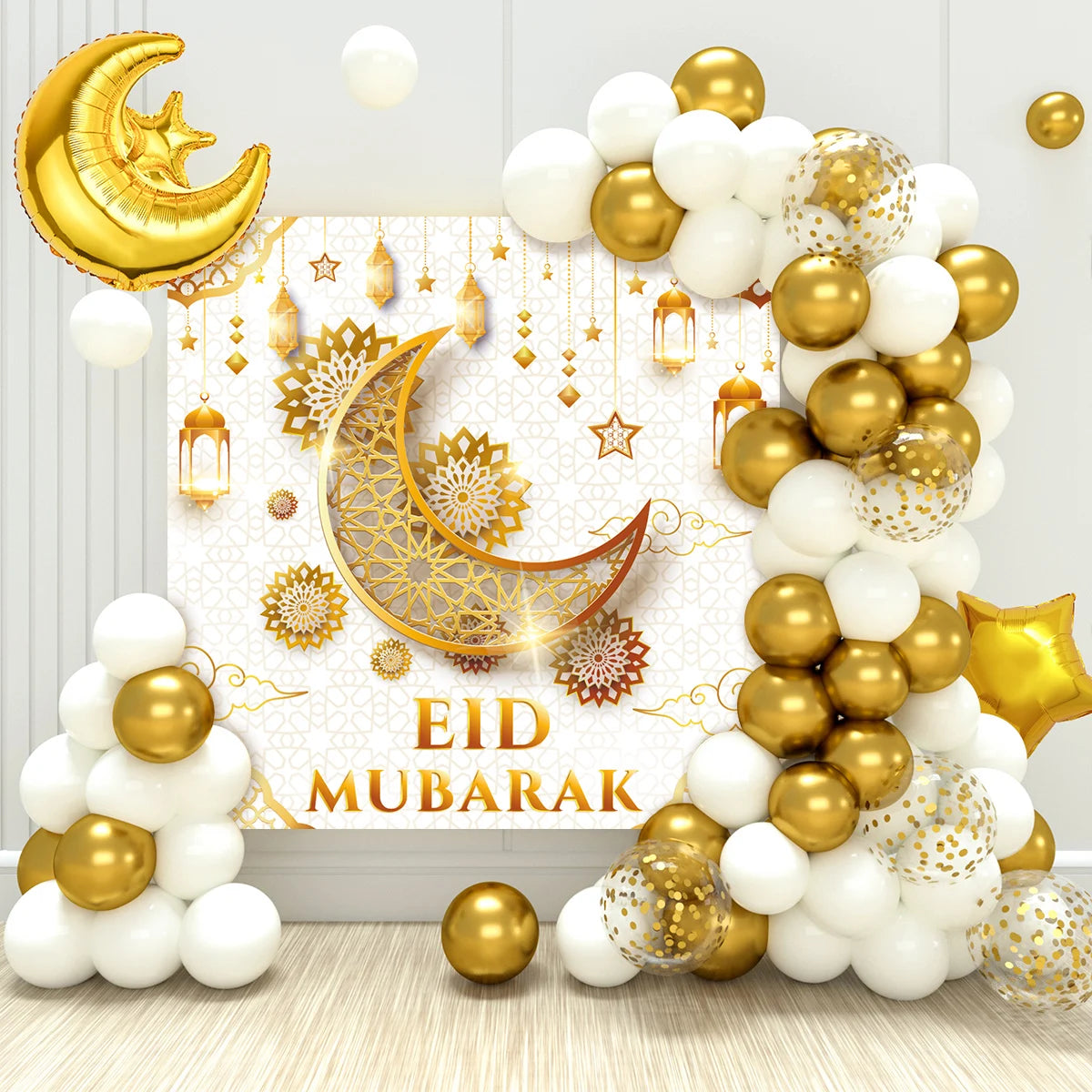 Eid Mubarak Balloon Background Ramadan Kareem Decoration