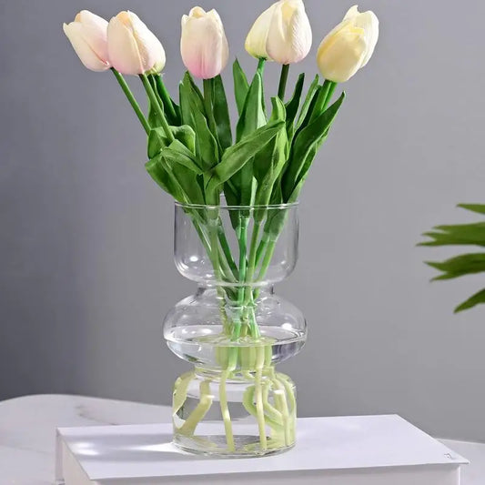 Transparent Glass Flower Vase Bottle