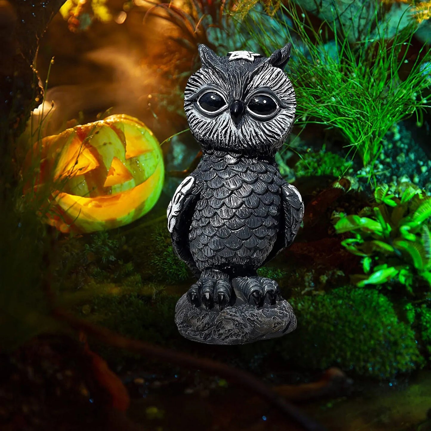 1pc Magic Owl Mysterious Statue Cute Black Witches Owl Figurine