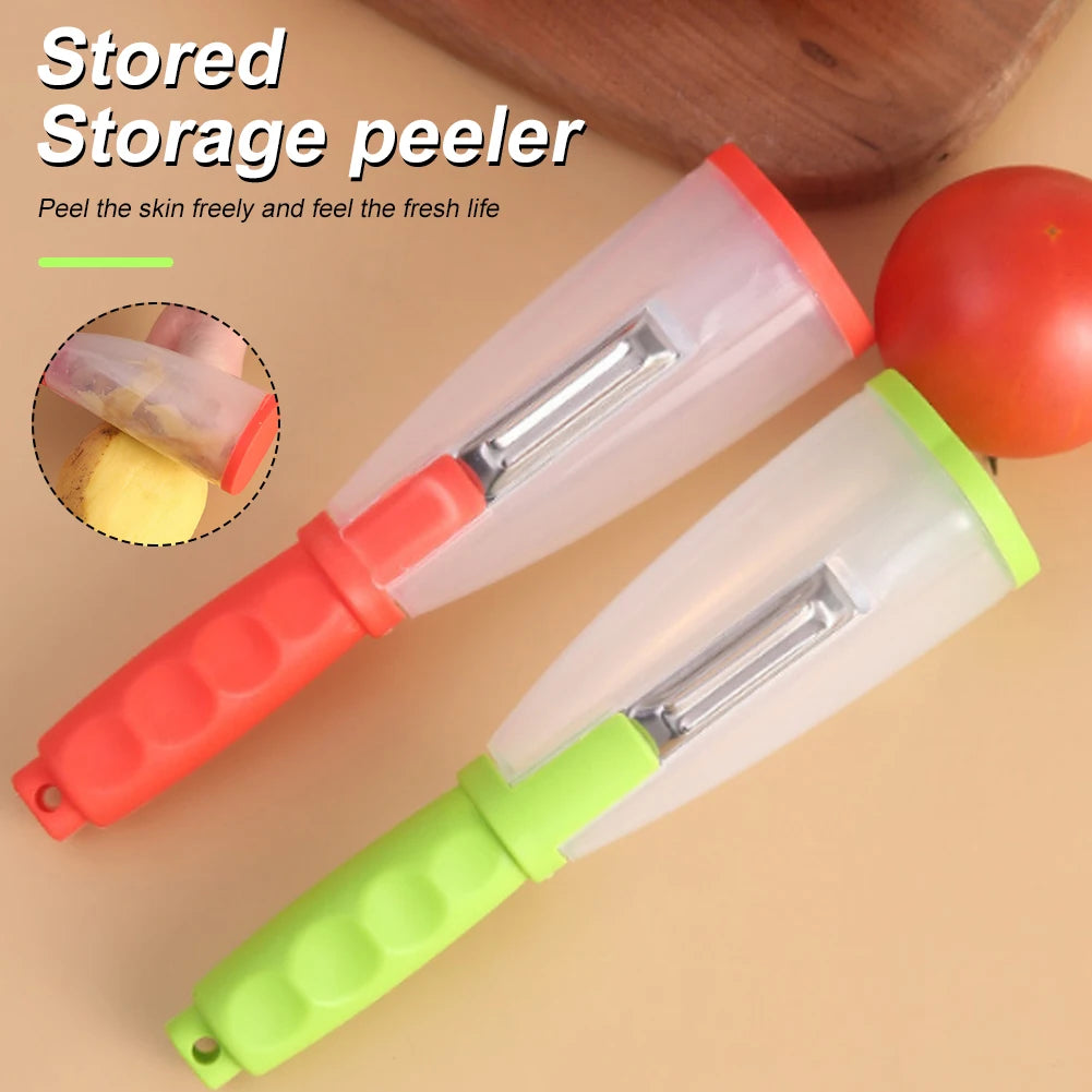 2 In 1 Vegetable Fruit Peeler with Storage Box Kitchen Gadget