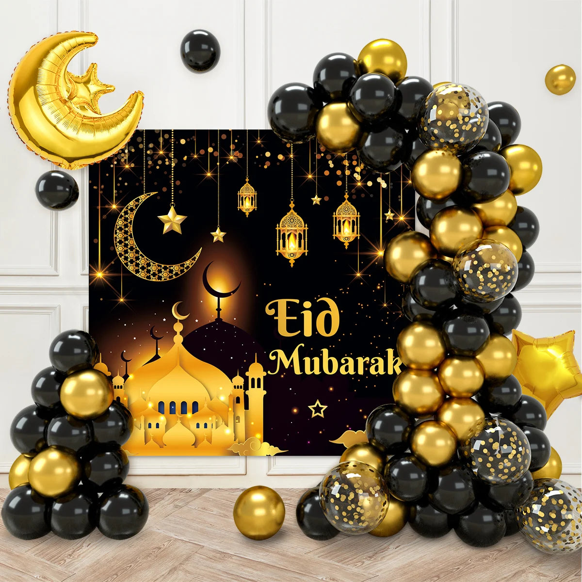 Eid Mubarak Balloon Background Ramadan Kareem Decoration