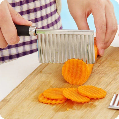 Potato Wavy Edged Knife Stainless Steel Kitchen Gadget