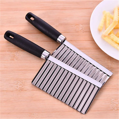 Potato Wavy Edged Knife Stainless Steel Kitchen Gadget