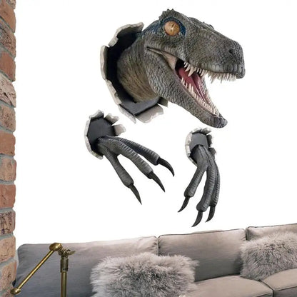 Dinosaur Wall Mounted Sculpture 3D Wall Bursting Decor