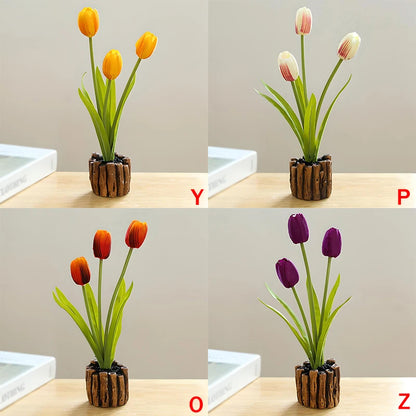 3-Headed  Artificial Real Touch Flower for Decoration