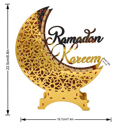 Ramadan Mubarak Ornaments Moon Table Lamp