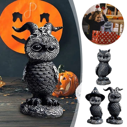 1pc Magic Owl Mysterious Statue Cute Black Witches Owl Figurine