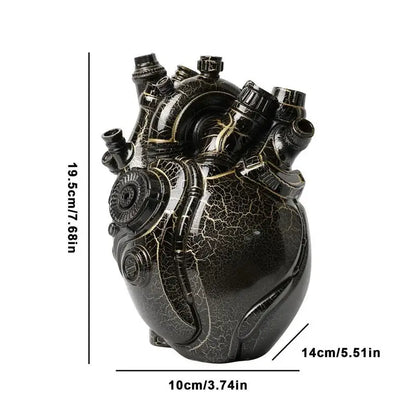 Unique Heart Vase Anatomical Heart Flowerpot Dried Flower