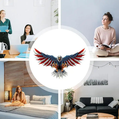 Wall Decor American Flag Metal Wall Art Bald Eagle Decor