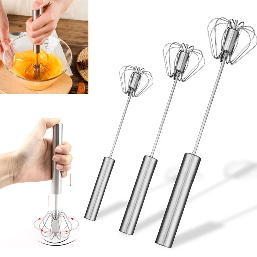 Semi Automatic Mixer Whisk Egg Beater Stainless Steel Tools