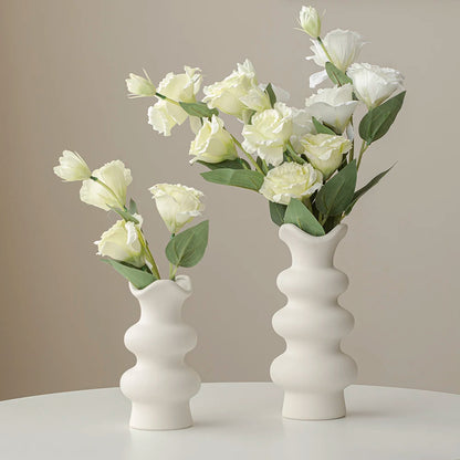 Modern Decorative White Ceramic Vases for Home Decor