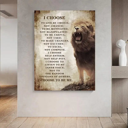 Lion Painting Animal Posters Modern Thick Waterproof UV Wall Decor