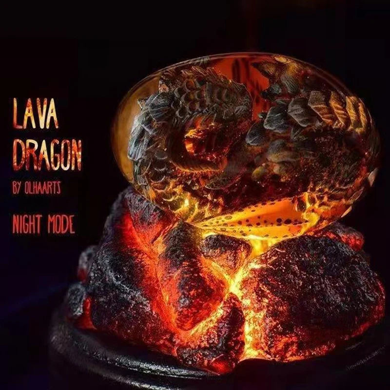 Resin Lava Dragon Egg Handmade Sculpture