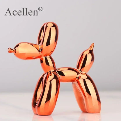 Balloon Dog Home Decor Animals Figurine Resin Cute Shiny Shape