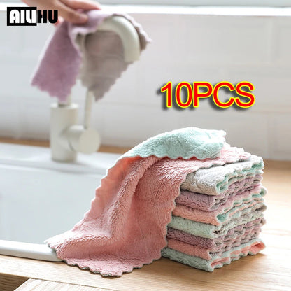 5/10PC Kitchen Accessories Super Absorbent Microfiber Dish Cloth