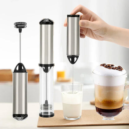 Electric Milk Frother Whisk Handheld Coffee Blender