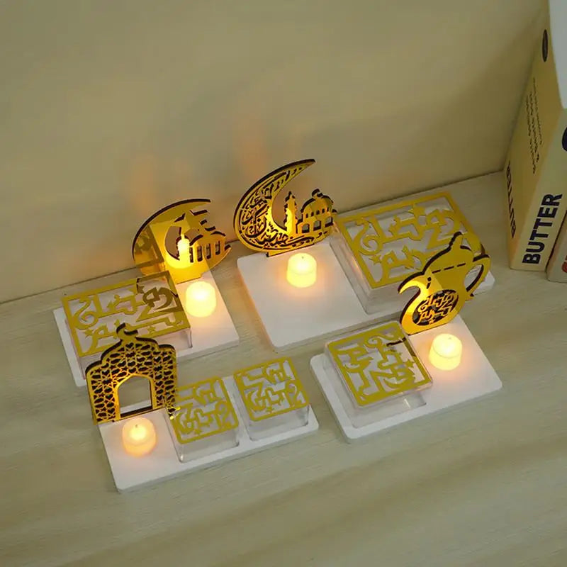 Eid Table Decorations With Tableware Candlestick