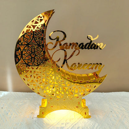 Ramadan Mubarak Ornaments Moon Table Lamp