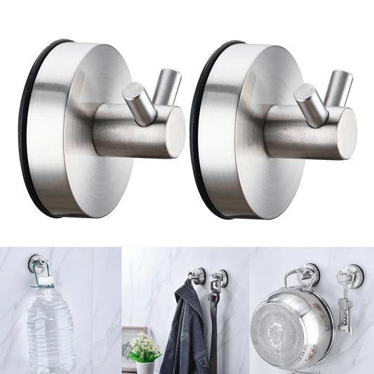 2pcs 5KGS Vacuum Suction Cup Hook Reusable Hanger Towel Hooks