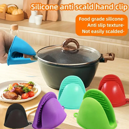 1 Pairs Oven Mitts Silicone Heat Resistant Clip Gloves