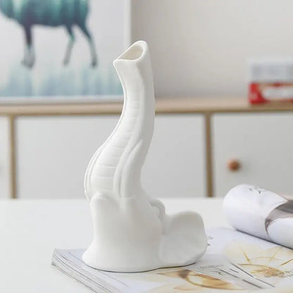 Modern White Ceramic Vases Cat Bunny Giraffe