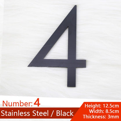 Stainless Steel House Number, Stickers Numbers of Apartments Door.