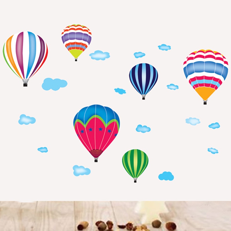 Hot air balloon Wall Sticker for Kids rooms Decor Vinyl Wall Decals Children Bedroom Decoration Stickers Art Murals Home Decor