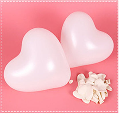 White Heart Latex Helium Balloons, Birthday wedding party decoration Supplies.