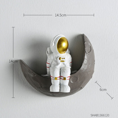 Nordic Wall Decoration Frame Astronaut Resin Figure Wall Shelves Decorative Decorations for Living Room Hanging Wall Shelf Gifts