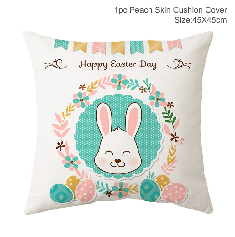 Happy Easter Decoration For Home Easter Rabbit Eggs Pillowcase Bunny Easter Party Decoration Supplies Easter Party Favor Gift