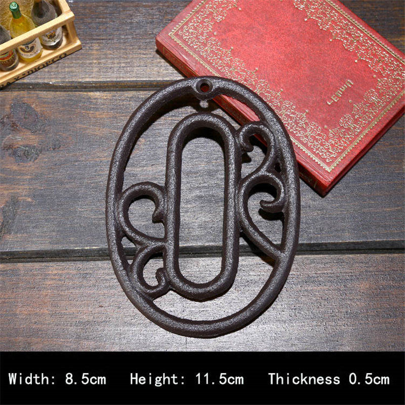 Industrial Cast Iron House Number American Style Door Numbers Address Customized Number For Home Restaurant Wall Living Room