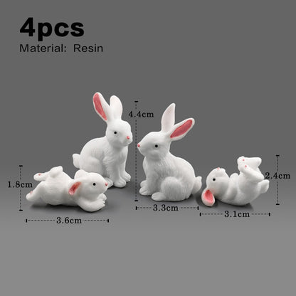 Easter White Rabbit Figurine Home Decor.