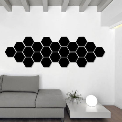 Hexagon Acrylic Mirror Wall Stickers, Mirrored Sticker For Home Decor.