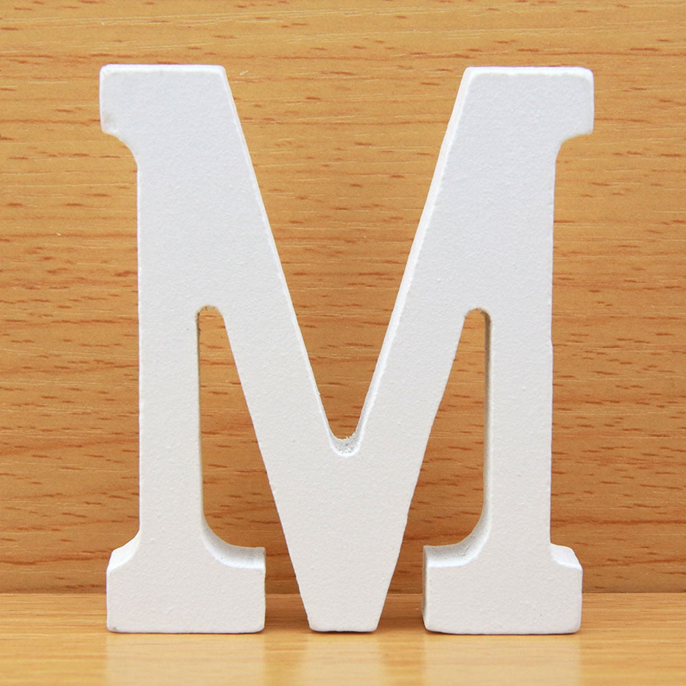 White Wooden Letters Home Decor, Wedding Decoration.