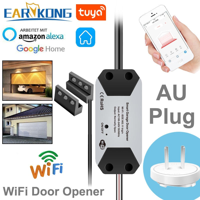 WiFi Garage Door Opener, Smart Gate Door Controller, Compatible With IOS Android APP