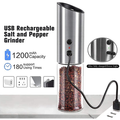 Rechargeable Electric Automatic Mill Pepper Salt Grinder