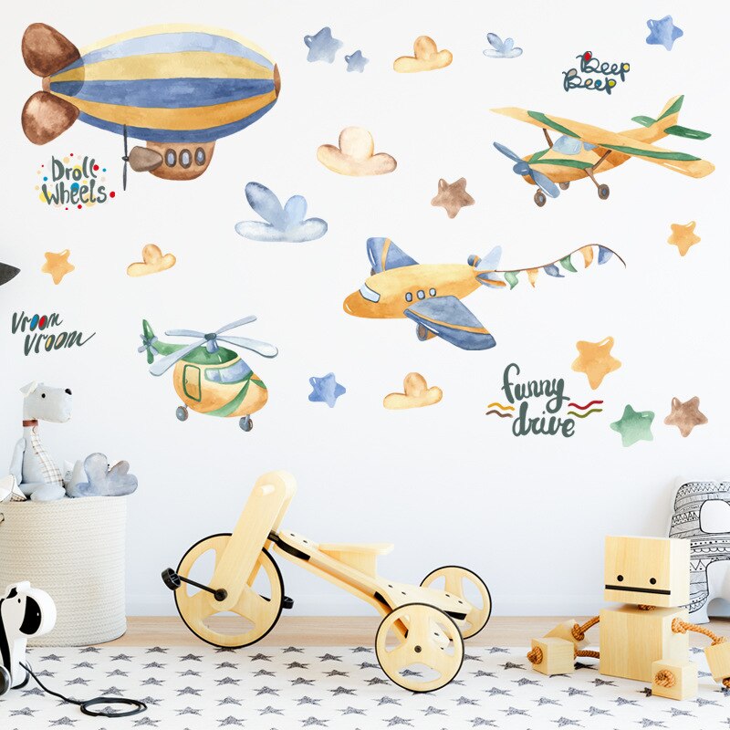 Hot air balloon Wall Sticker for Kids rooms Decor Vinyl Wall Decals Children Bedroom Decoration Stickers Art Murals Home Decor