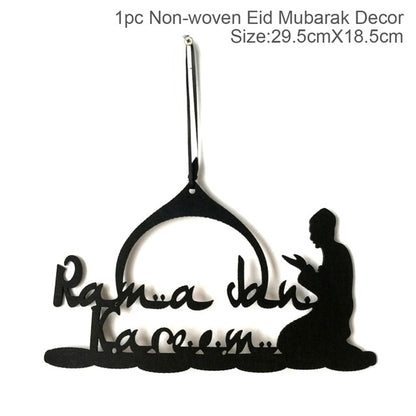 EID Mubarak Banner Balloon Wooden Pendant Ramadan Decoration Islam Muslim Party Decor Eid Al Adha Ramadan And Eid Ramadan Kareem