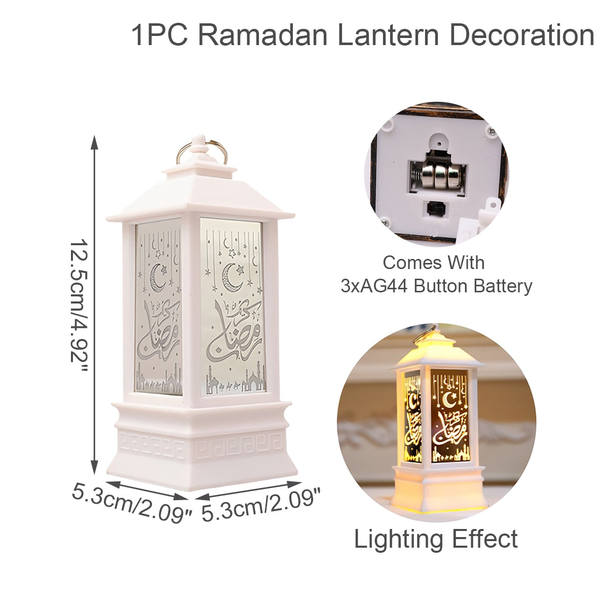 Eid Mubarak Decor LED Light Ornament Eid Kareem Ramadan Decor for Home Eid Al Adha Ramadan Mubarak Islamic Muslim Party Decor