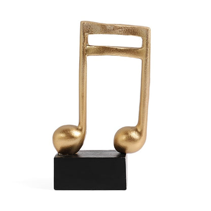 Home Decor Accessories Figurine Decorative Art Statuette Golden Musical Note Handicraft Living Room Wine Cabinet Desk Ornaments