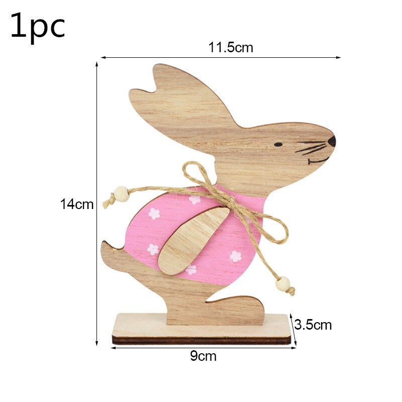 HAPPY EASTER Party Door Hanging Sign Wooden Easter Egg Rabbite Bunny For Home Decor Easter Wreath Supplies Wood Crafts Ornaments