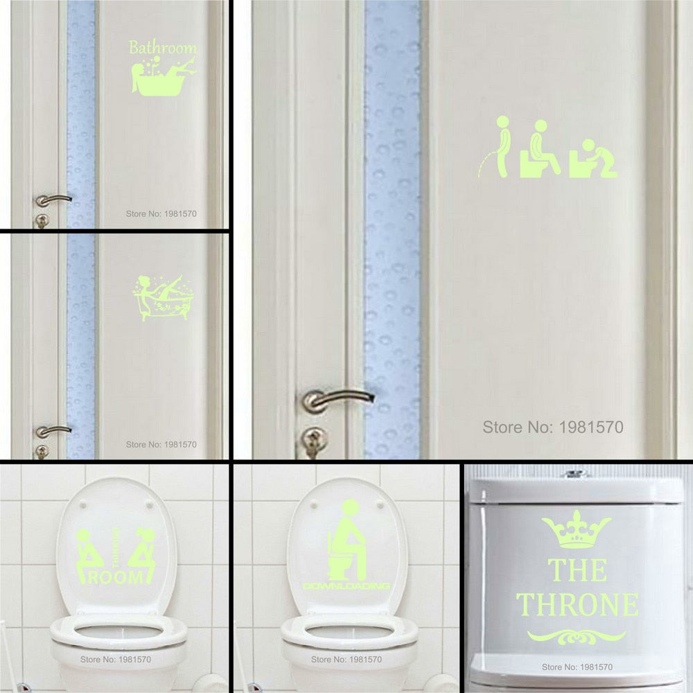 Bathroom Wall Stickers, Home Decoration, Removable Wall Decals.