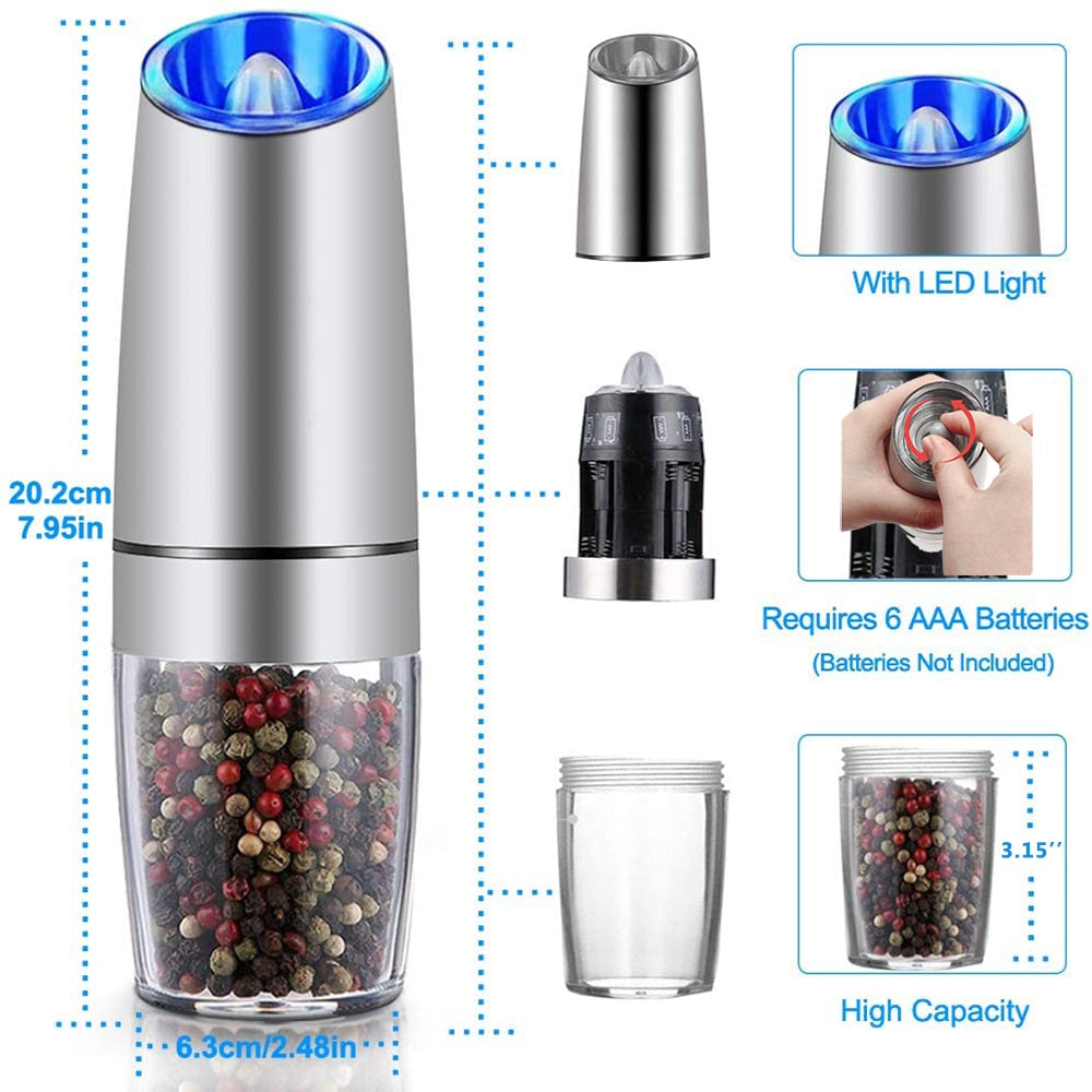 Electric Pepper Grinder, Salt and Pepper Spicer, Mill kitchen accessories