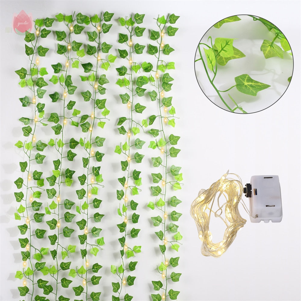 Artificial Ivy Hanging Leaf Garland Plant, Garden Decoration, Home Decor.