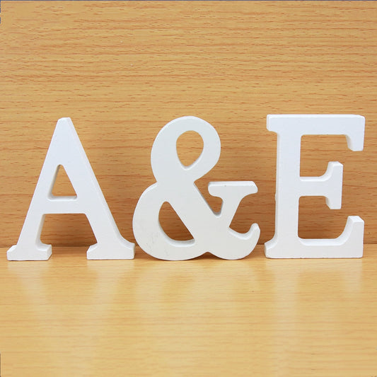 White Wooden Letters Home Decor, Wedding Decoration.